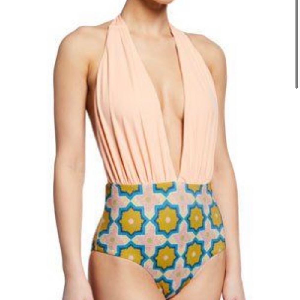 NWT Verandah Nisha Printed Halter 1 piece- S